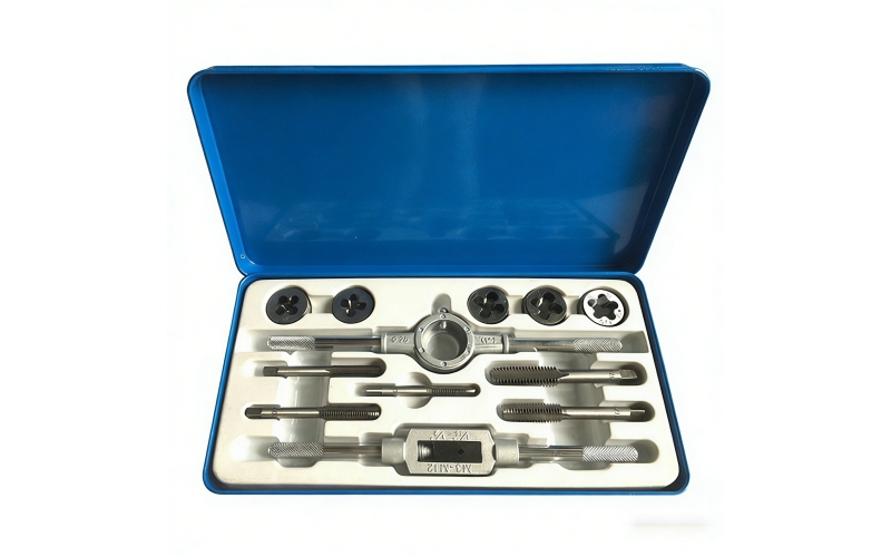 12pcs die and tap Sets blue box Alloy Steel