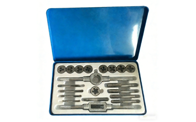 20PCs Die and Taps Set Alloy Steel Blue box
